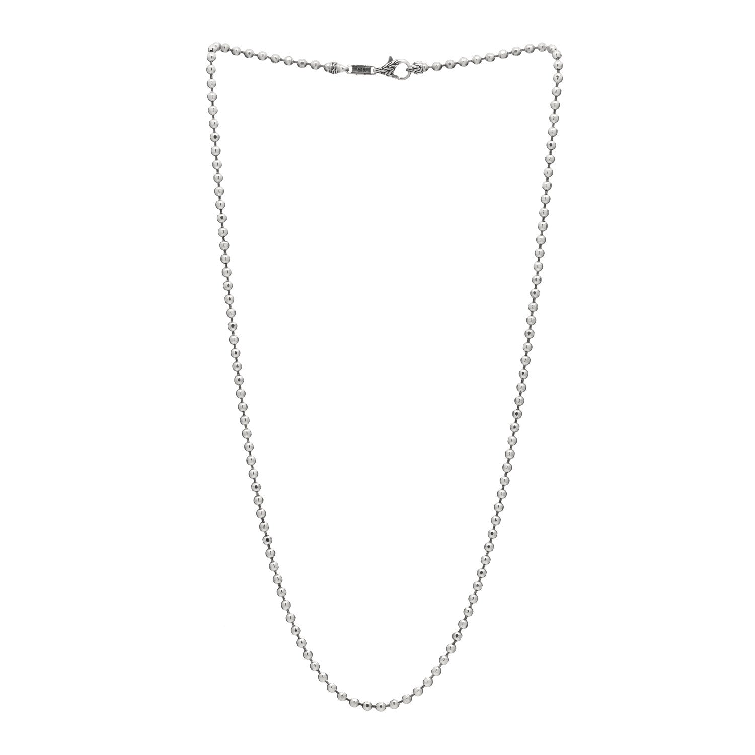 John Hardy Sterling Silver 3mm Classic Ball Chain Necklace 20" 3 of 5
