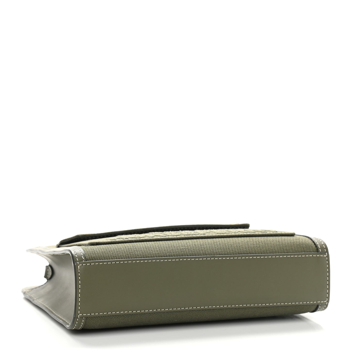Canvas Calfskin Horseferry Print Mini Pocket Bag Dark Fern Green