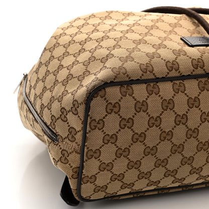 Gucci Monogram Dollar Calfskin O Drawstring Backpack Beige Ebony Testa di Moro Dark Chocolate 9 of 10