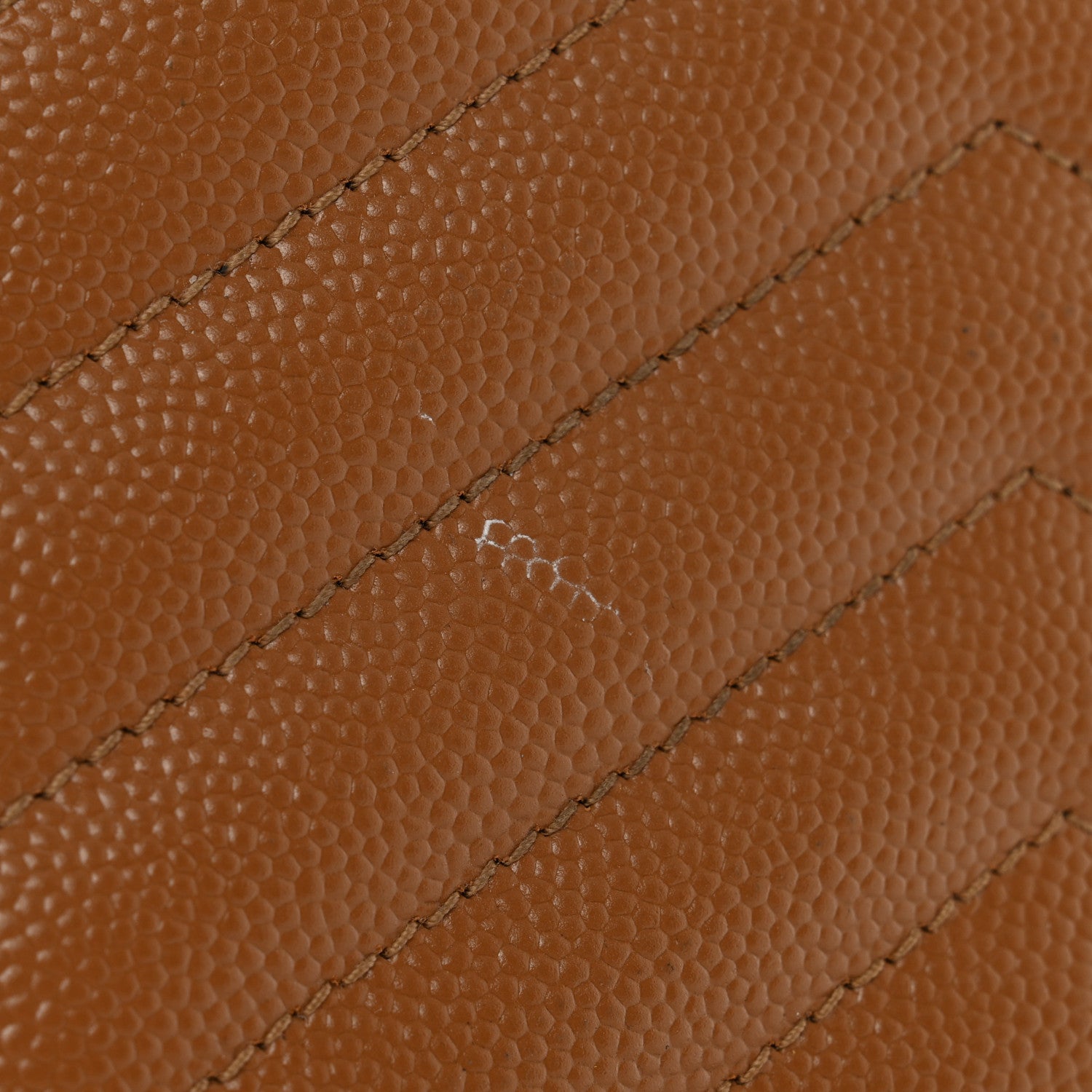 Saint Laurent Grain De Poudre Matelasse Chevron Monogram Zipped Card Case Natural Dark 7 of 7