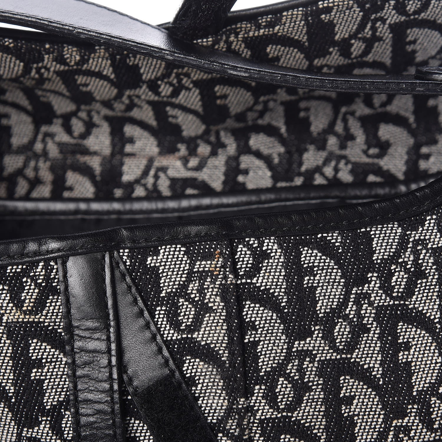 Christian Dior Monogram Saddle Bag Black 8 of 10