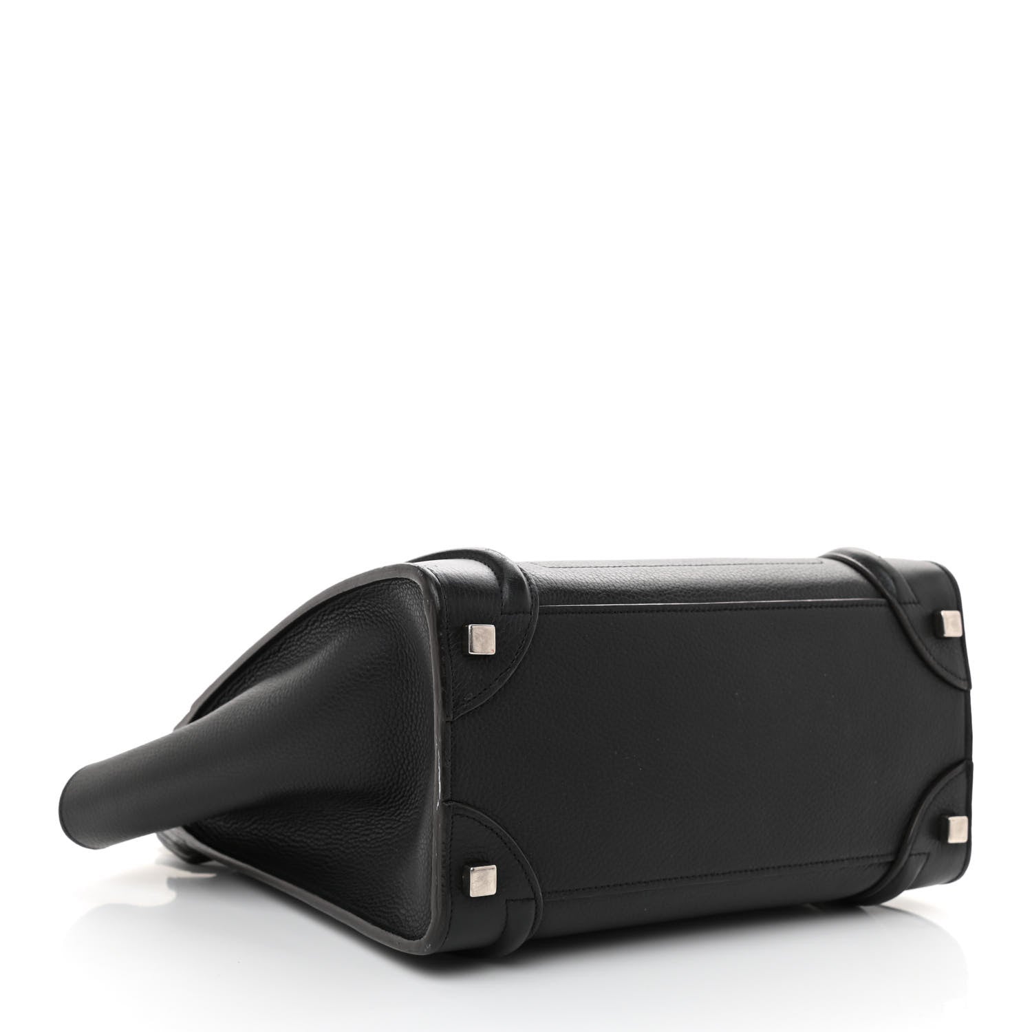 Celine Drummed Calfskin Micro Luggage Black 4 of 11
