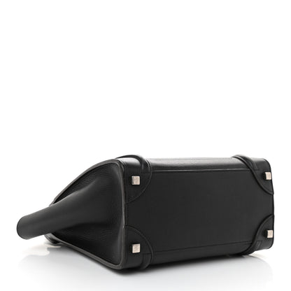 Celine Drummed Calfskin Micro Luggage Black 4 of 11