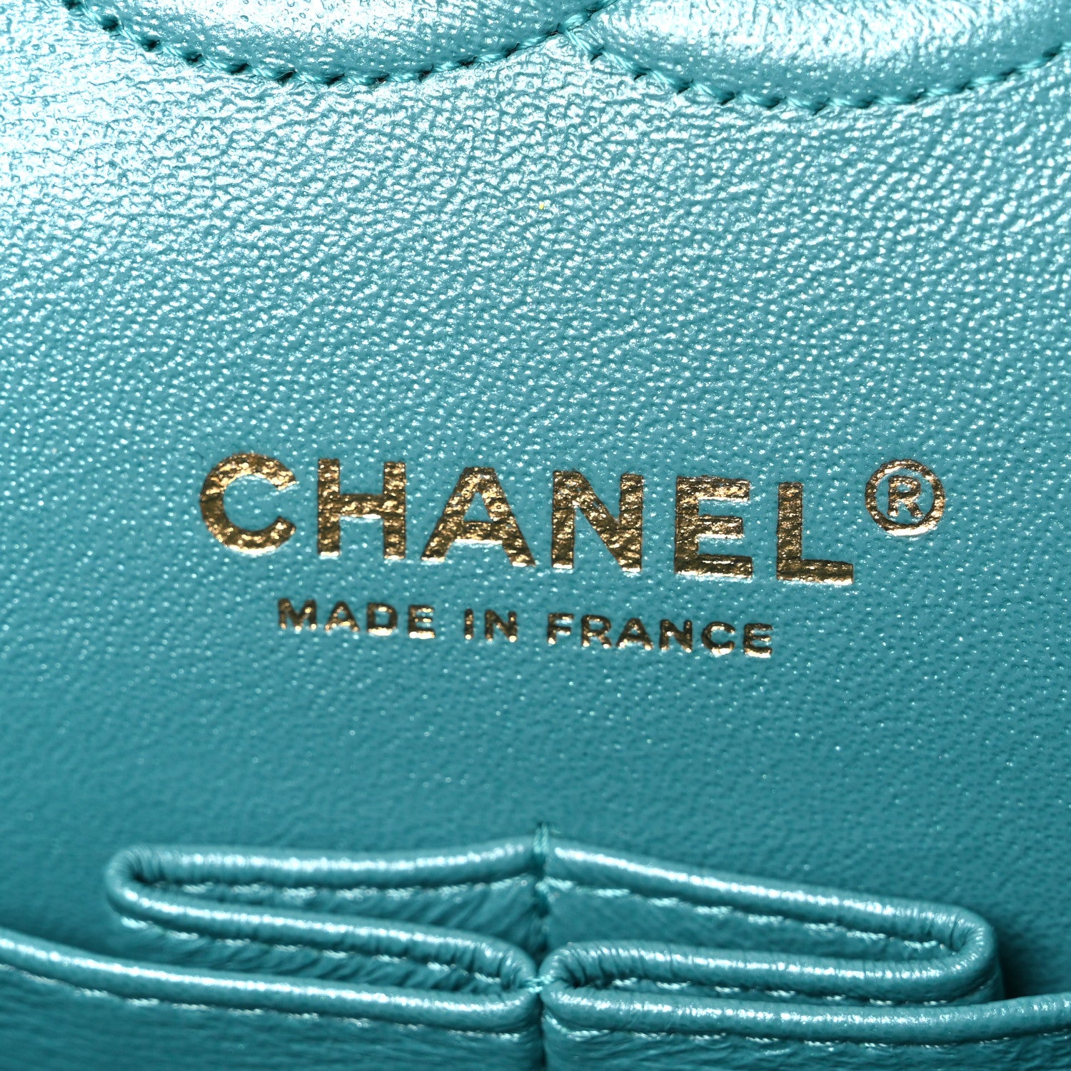 Chanel Iridescent Caviar Quilted Medium Double Flap Green 6 of 10