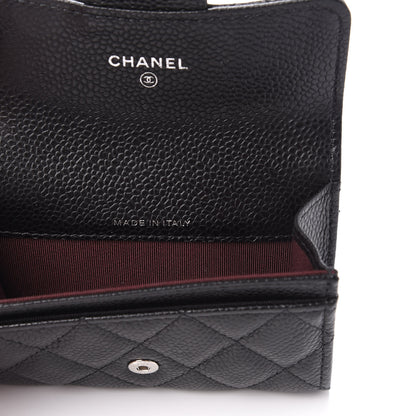 Chanel Caviar Quilted Flap Card Holder Wallet Black 10 of 11