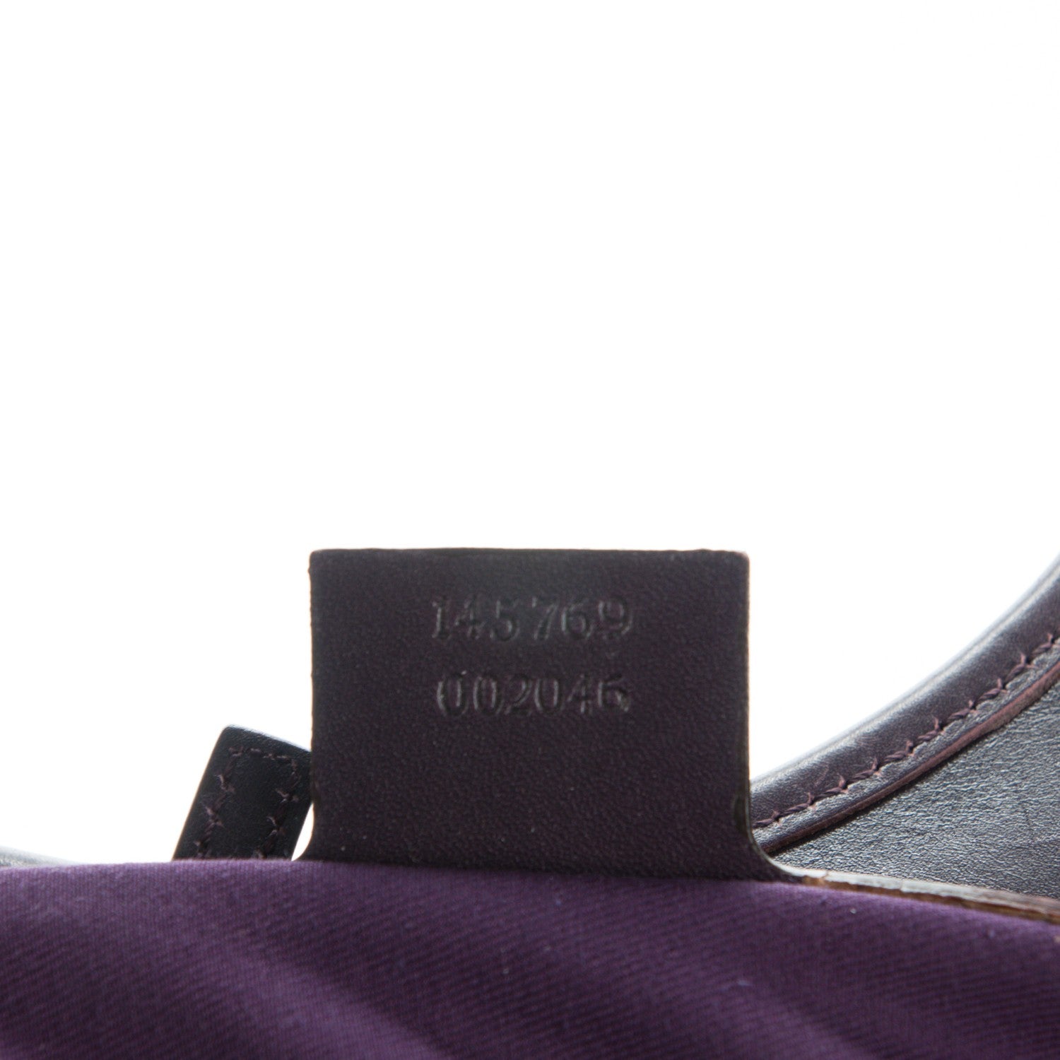 Gucci Calfskin Horsebit Embossed Large Glam Shoulder Bag Purple 7 of 7