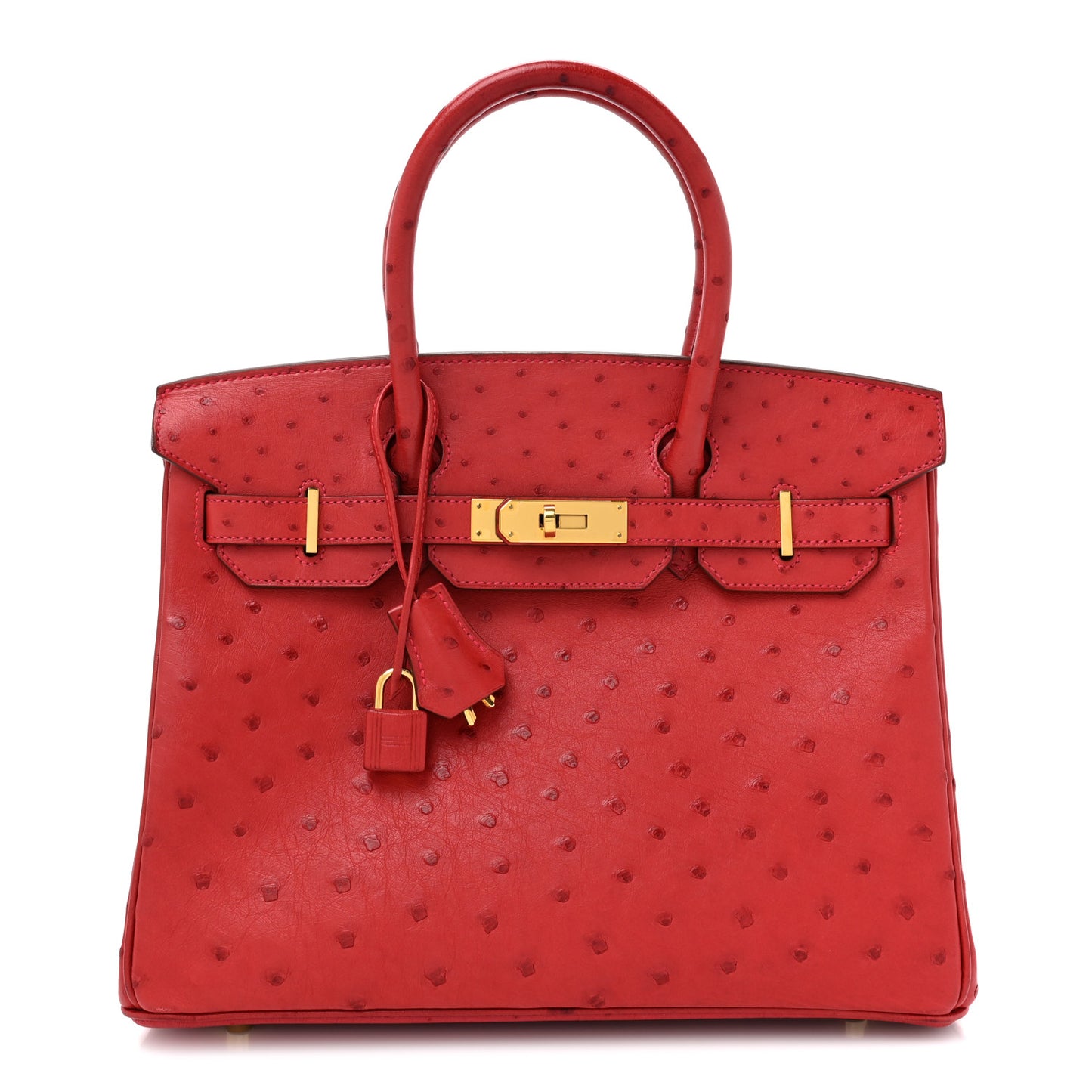 Ostrich Birkin 30 Rouge Vif
