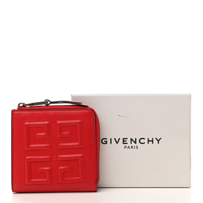 Givenchy Lambskin Logo Zip Around Compact Wallet Coquelicot 8 of 8