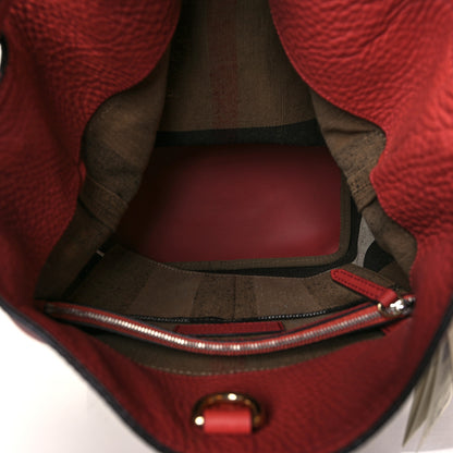 Burberry Canvas Mega Check Medium Ashby Tassel Hobo Cinnamon Red 6 of 9