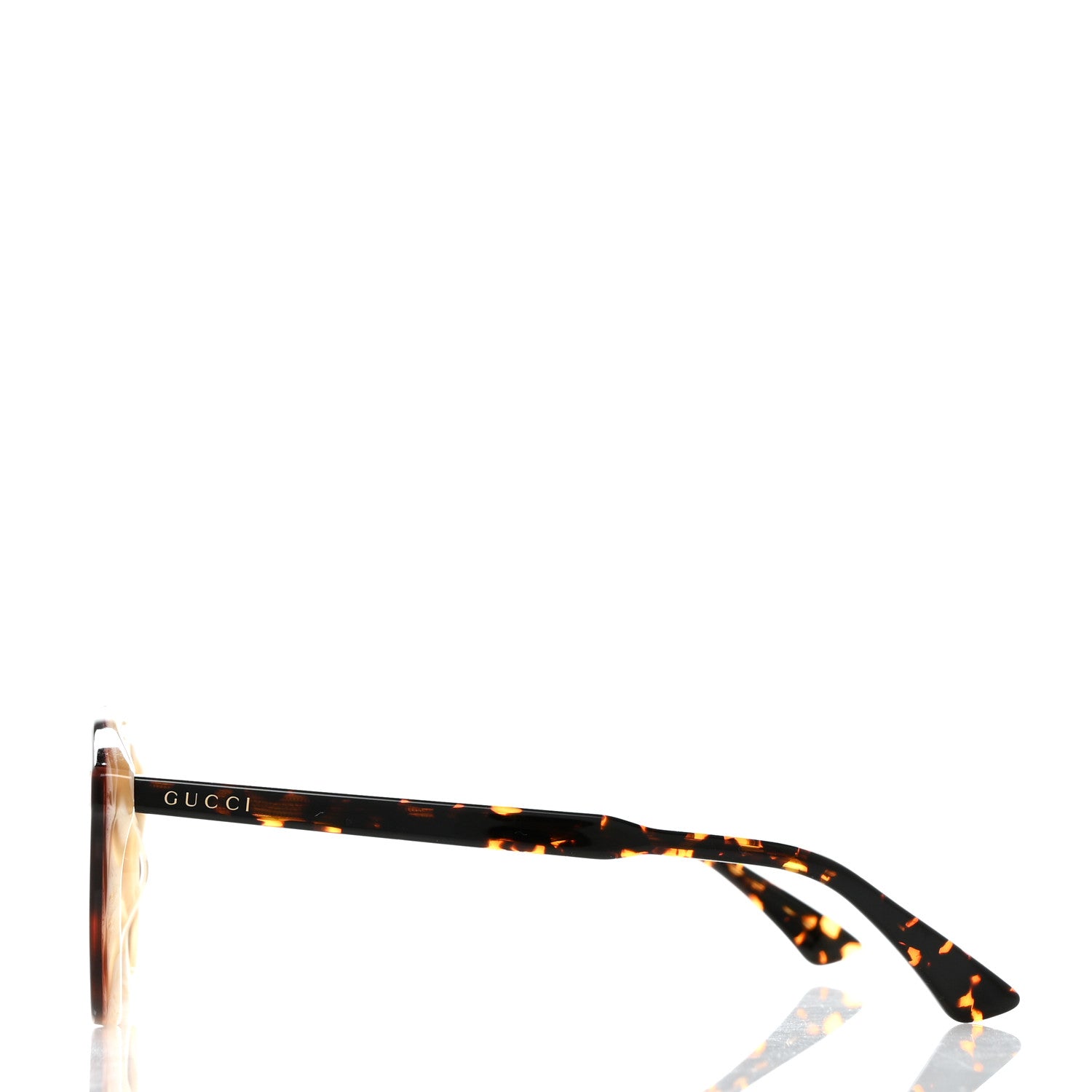 Gucci Round Avana Sunglasses GG0124SA Tortoise 3 of 7