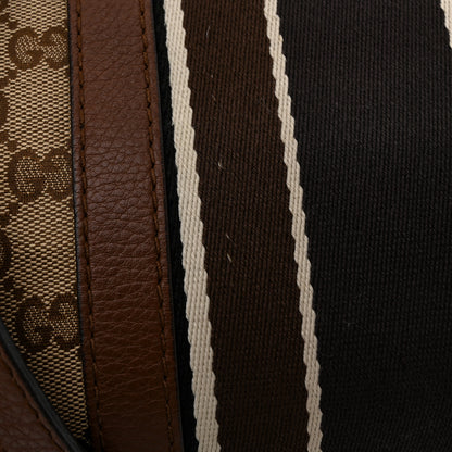 Gucci Monogram Vintage Web Small Boston Brown 13 of 16