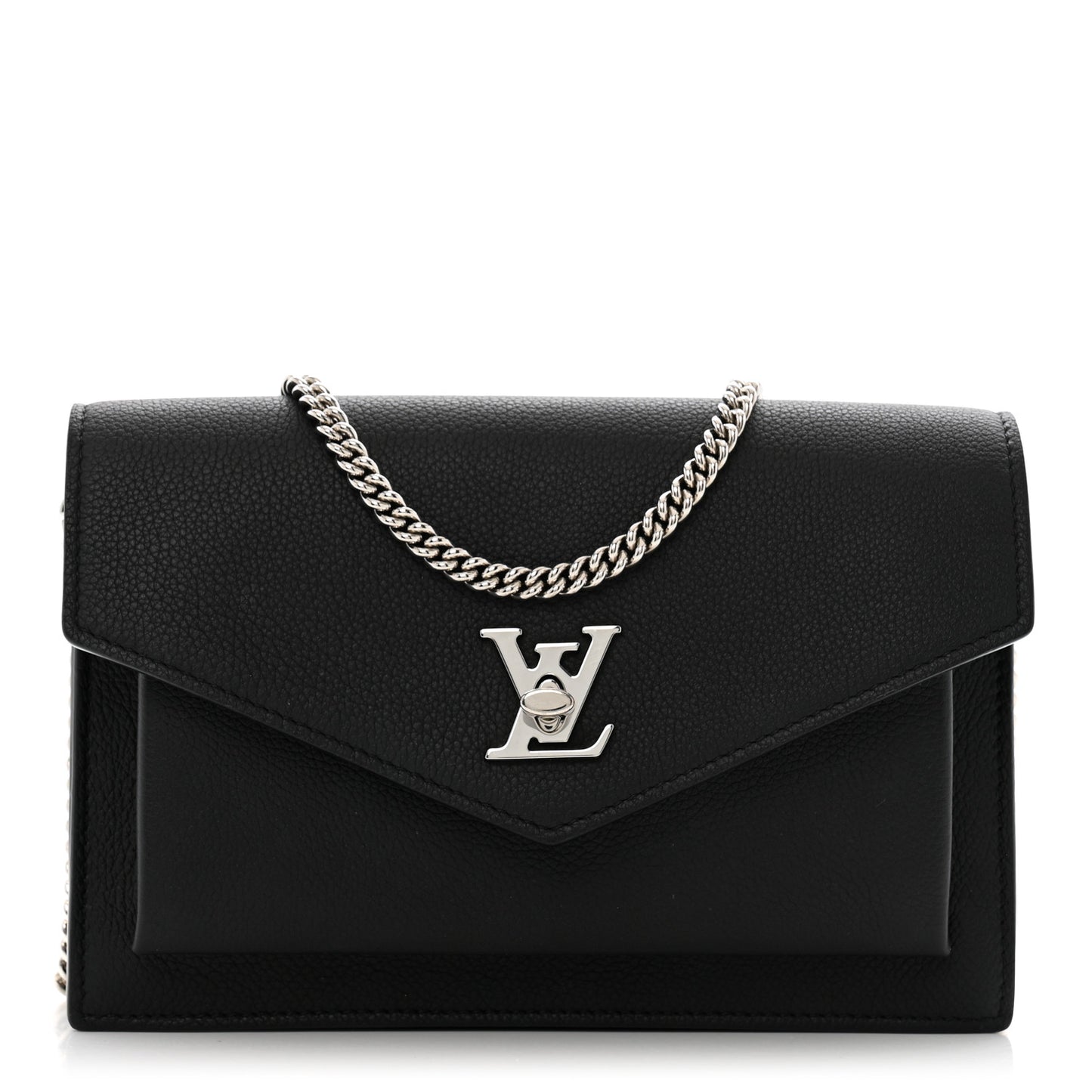 Soft Calfskin My Lockme Chain Pochette Black