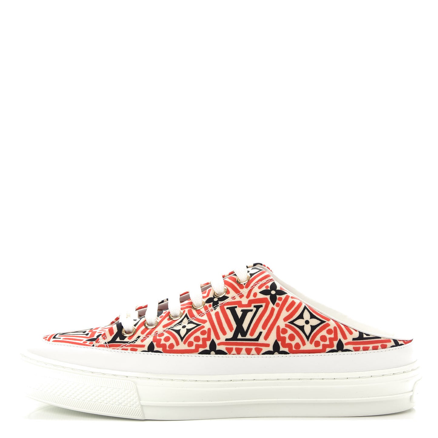 Nylon Monogram Crafty Open Back Sneaker 37.5