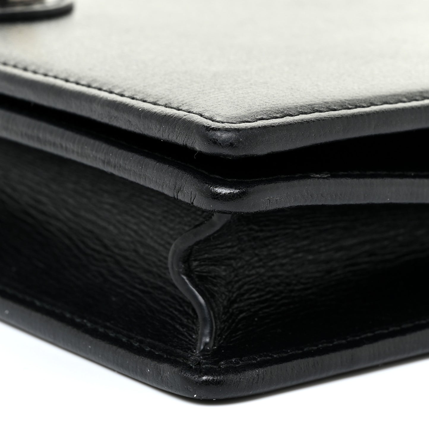 Azalea Calfskin Marina Chain Wallet Black