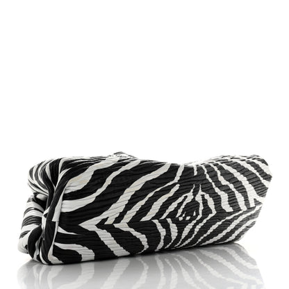 Bottega Veneta Nappa Zebra Print The Pouch Oversized Clutch White Black 3 of 9