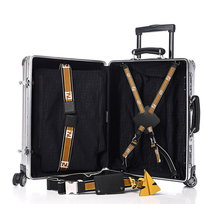 Fendi X RIMOWA Aluminum FF Print Roll Away Carry On Luggage Silver 8 of 15