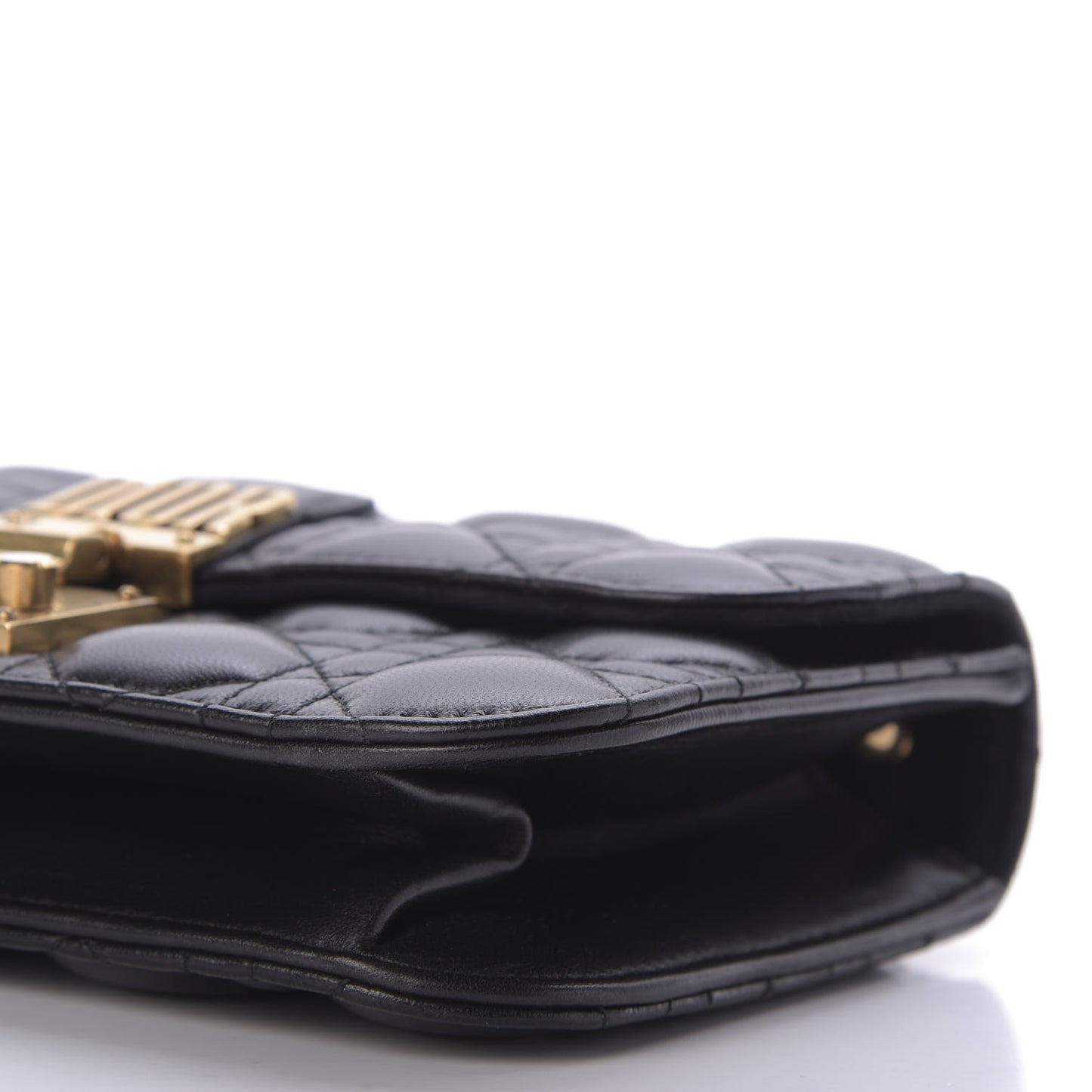 Lambskin Cannage Small Dioraddict Flap Bag Black