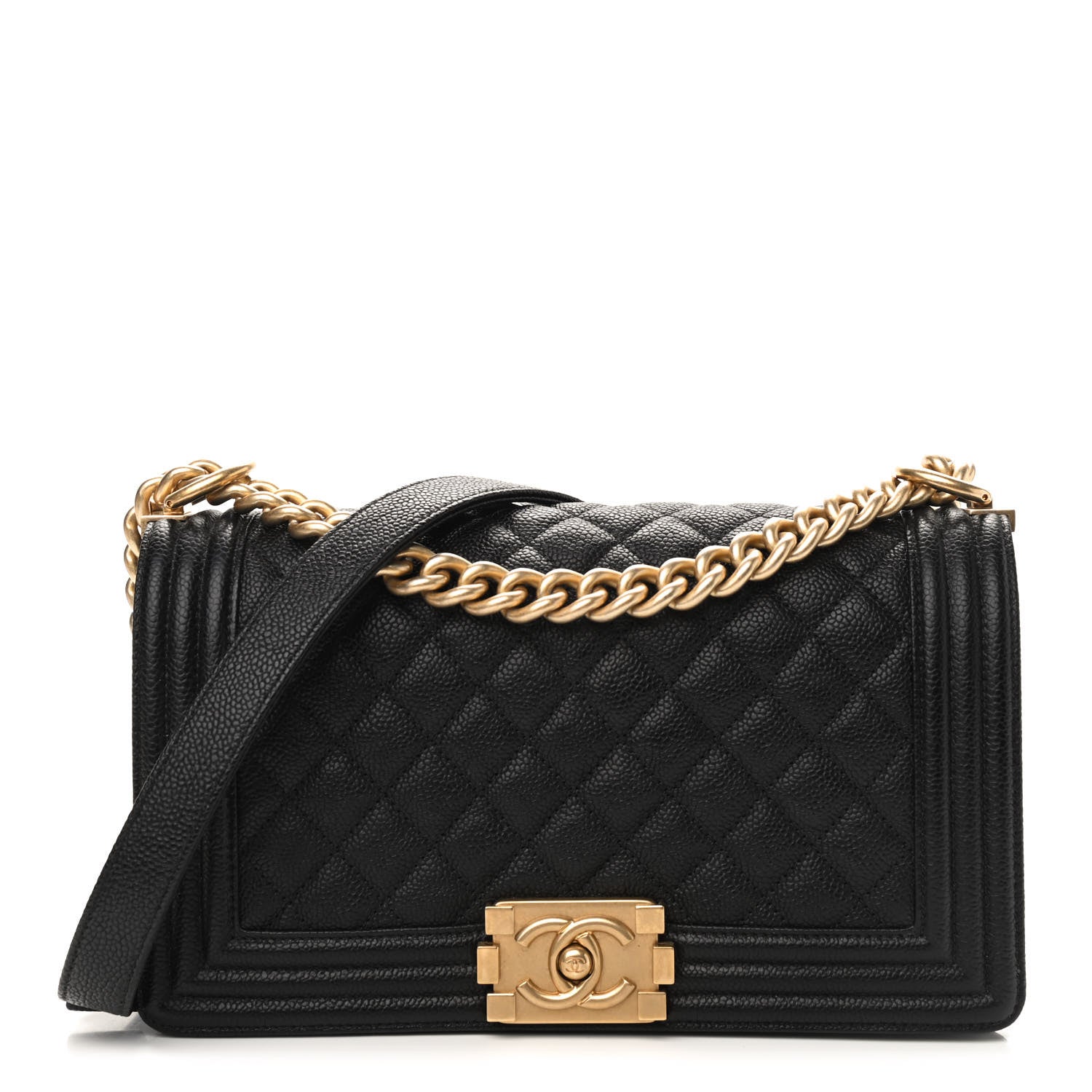 Chanel Caviar Quilted Medium Boy Flap Black 1 of 9