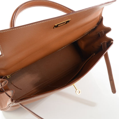 Hermes Courchevel Kelly Retourne 32 Gold 14 of 16
