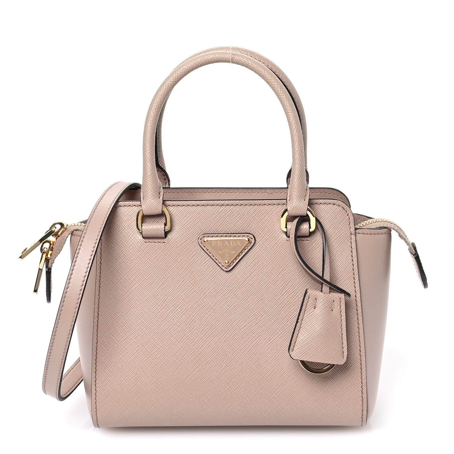 Prada Saffiano Soft Calfskin Mini Zippered Tote Cipria 1 of 10