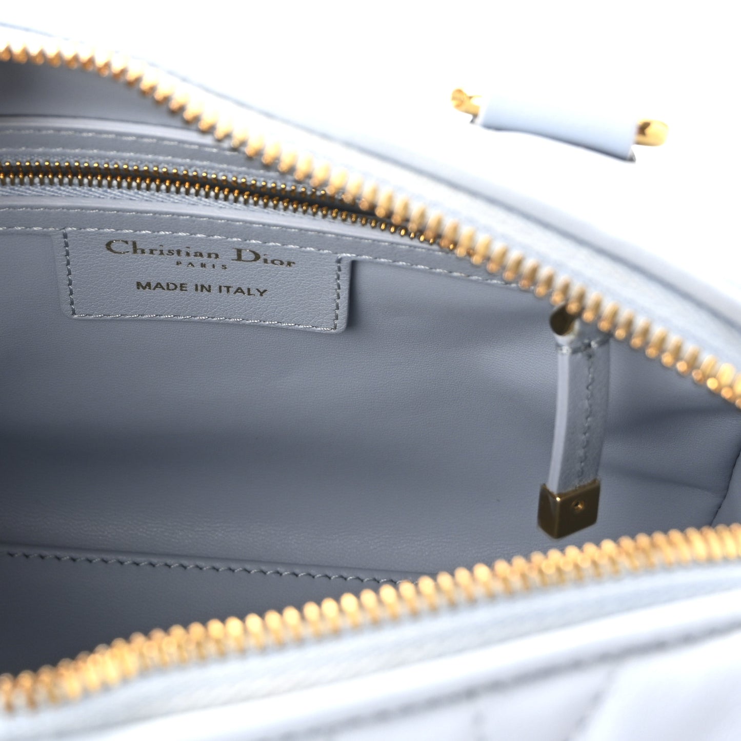 Calfskin Macrocannage Groove 20 Bag Pale Blue