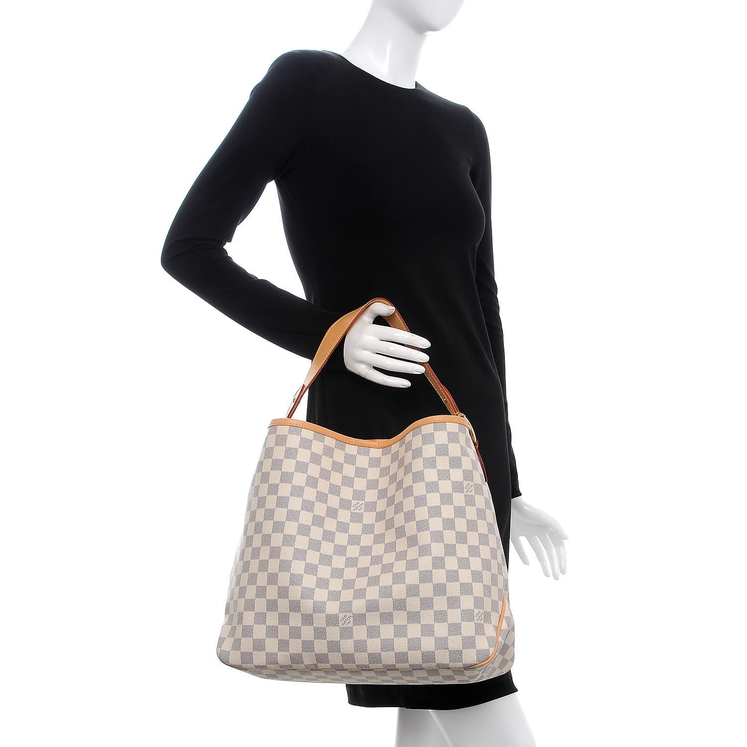 Louis Vuitton Damier Azur Delightful MM Rose Ballerine 3 of 9