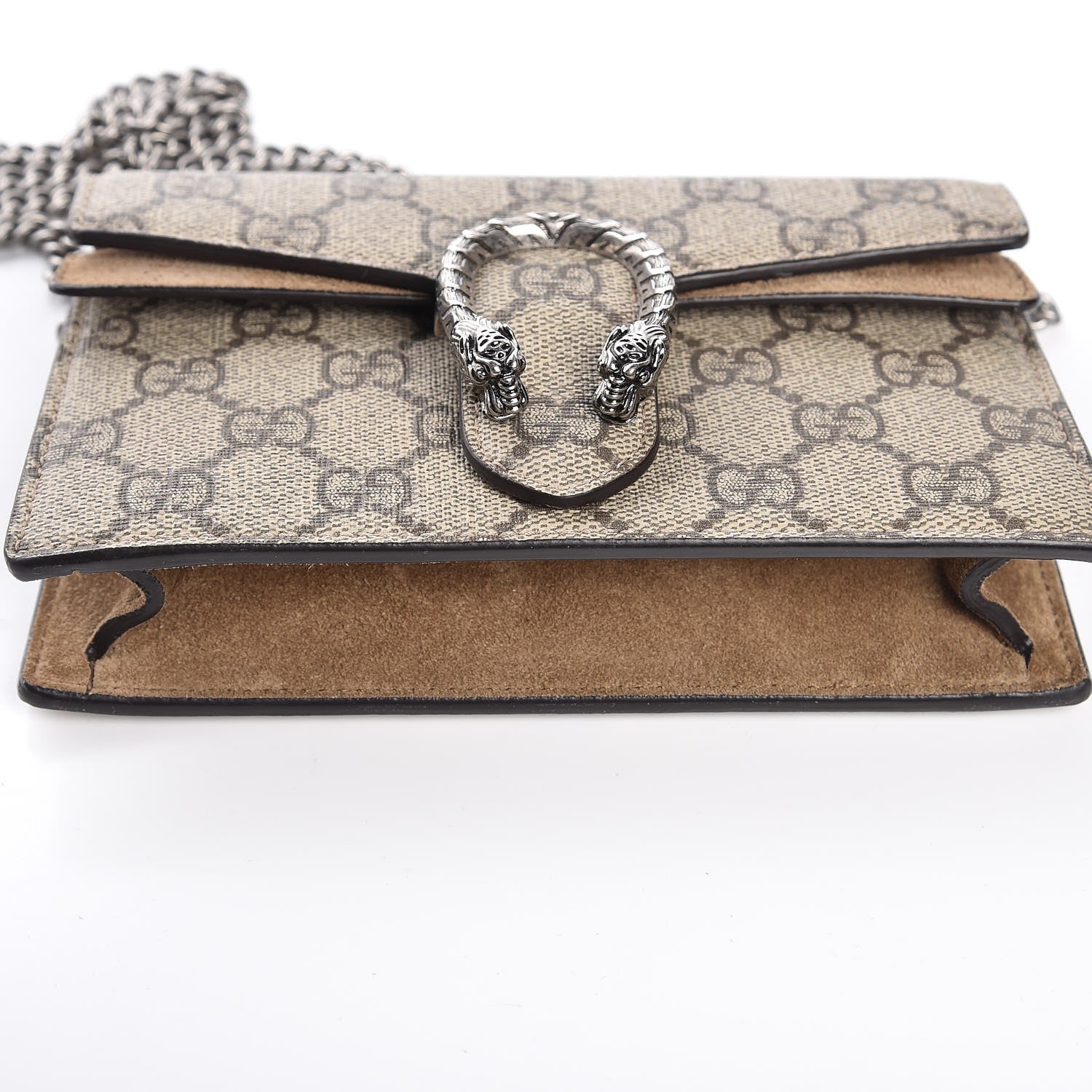 Gucci GG Supreme Monogram Super Mini Dionysus Shoulder Bag Taupe 9 of 10