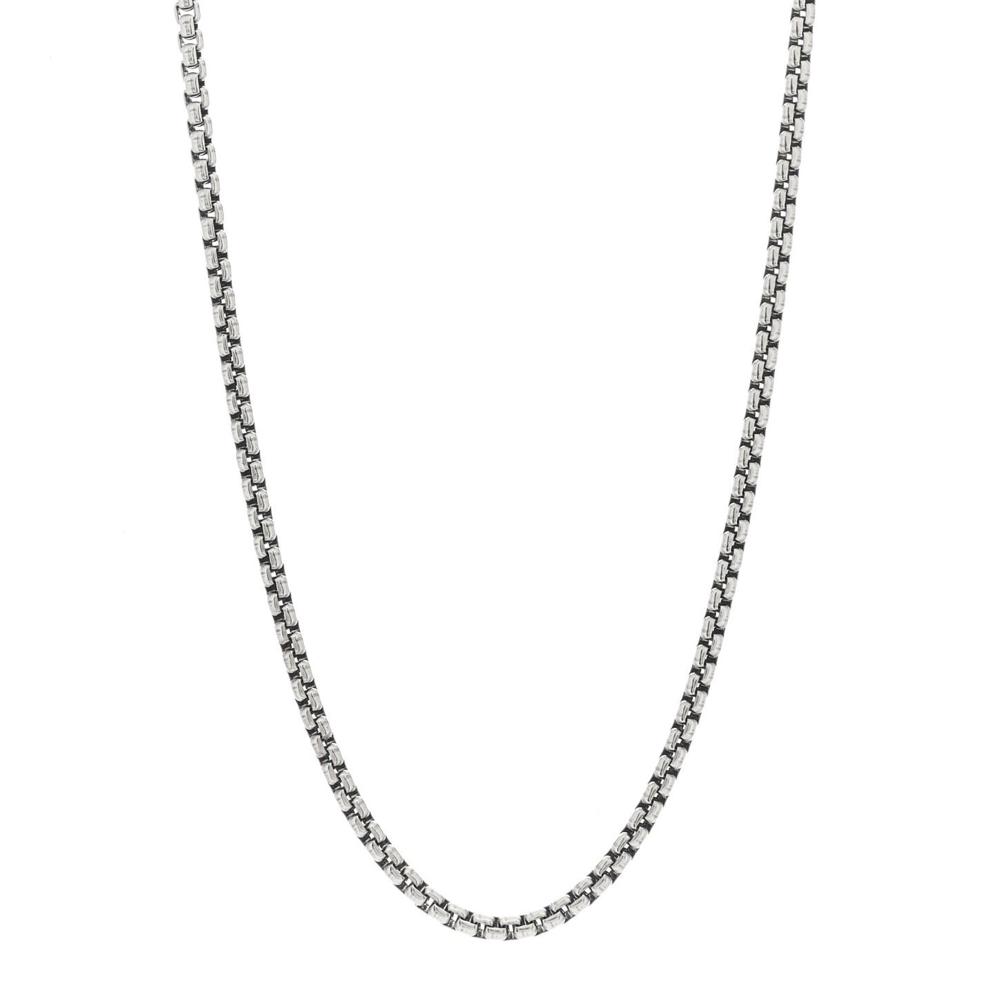 Sterling Silver 3.6mm Box Chain Necklace 20"