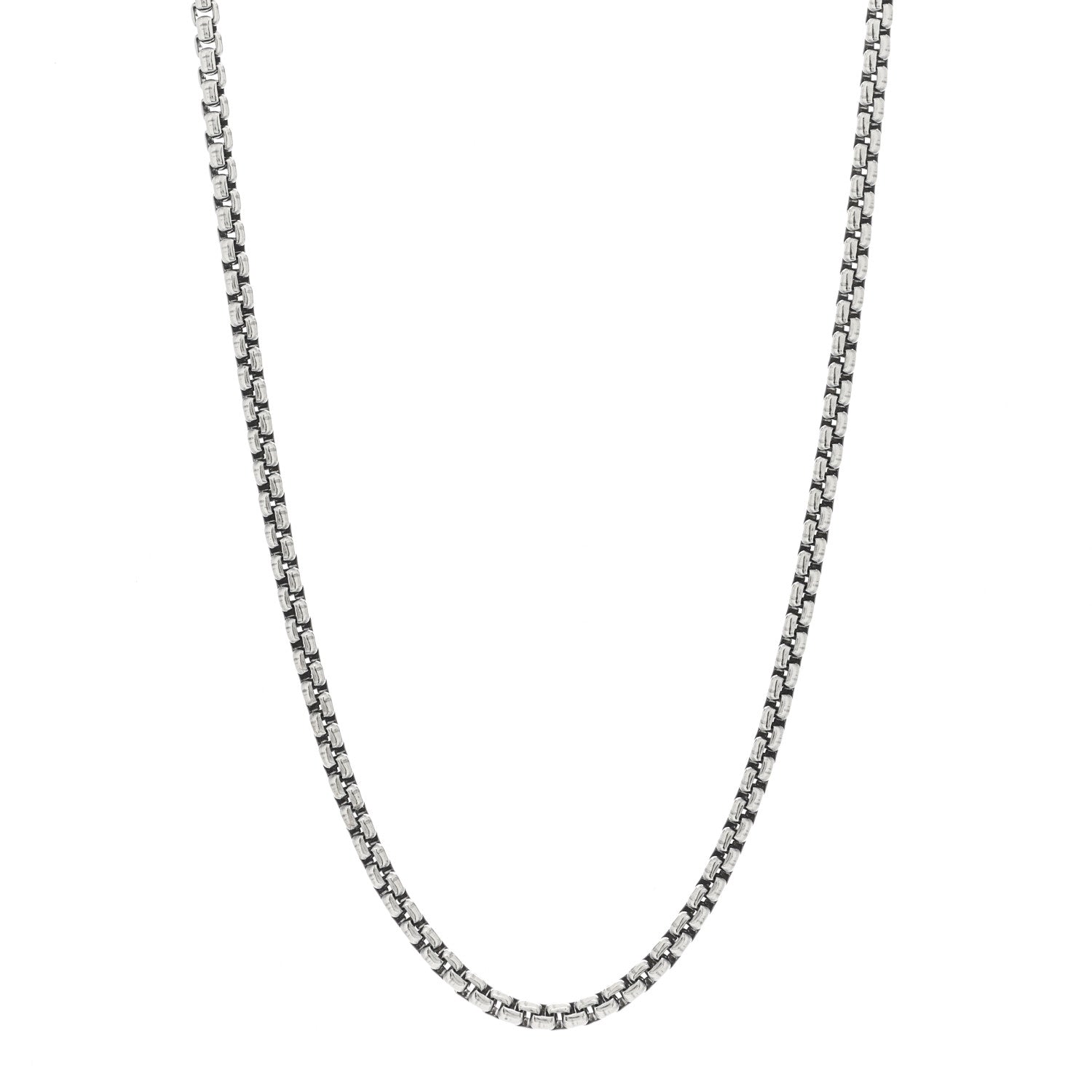 David Yurman Sterling Silver 3.6mm Box Chain Necklace 20" 1 of 4
