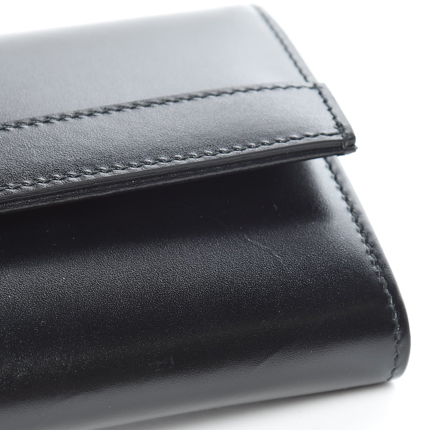Calfskin Buckle Wallet Black