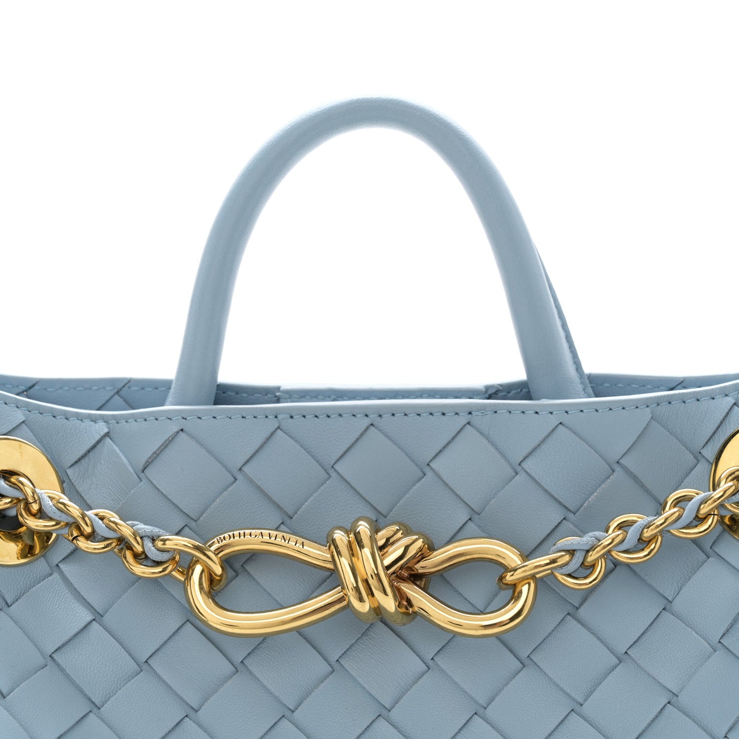 Nappa Intrecciato Small Andiamo Shoulder Bag Ice