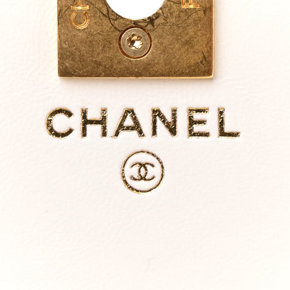 Chanel Lambskin Quilted Pillow Crush Wallet On Chain WOC White 6 of 13