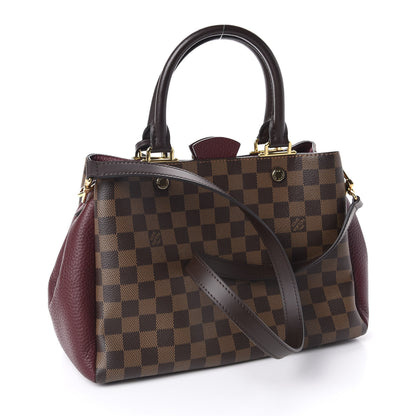 Louis Vuitton Damier Ebene Cuir Taurillon Brittany Bordeaux 3 of 9
