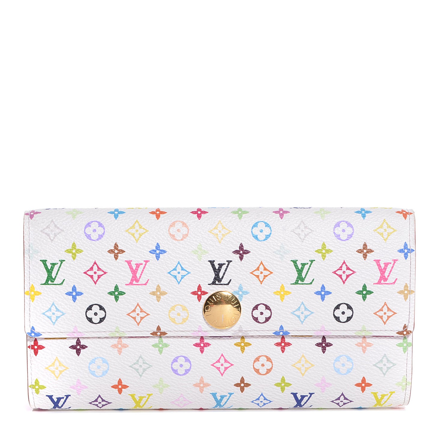 Monogram Multicolor Sarah Wallet White Litchi