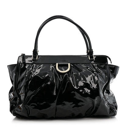 Gucci Patent D Gold Tote Black 1 of 12
