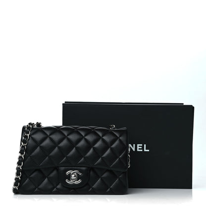Chanel Lambskin Quilted Mini Rectangular Flap Black 22 of 22