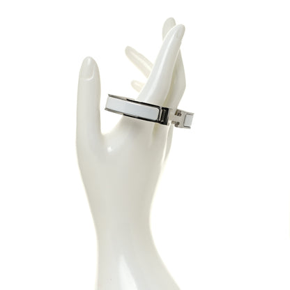 Hermes Enamel Narrow Clic Clac H Bracelet GM White 2 of 5