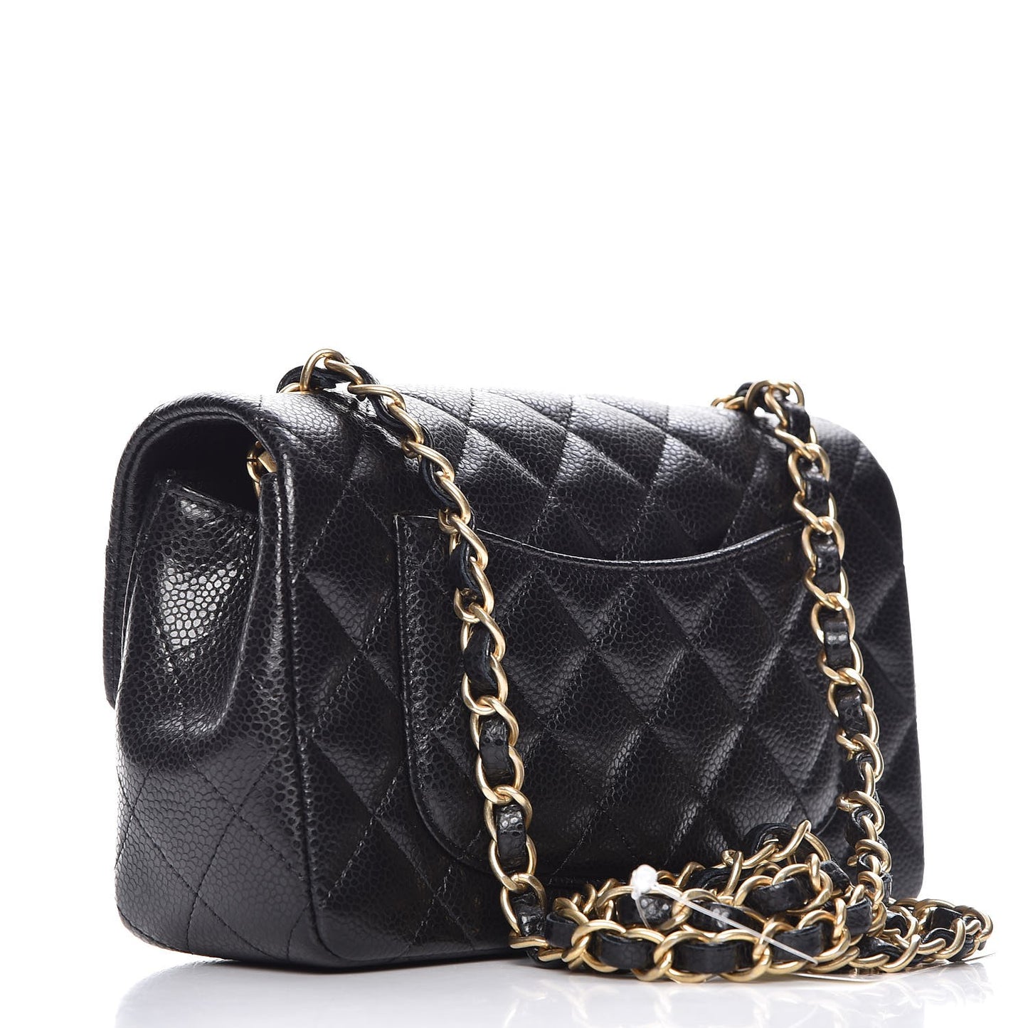 Caviar Quilted Mini Rectangular Flap Black