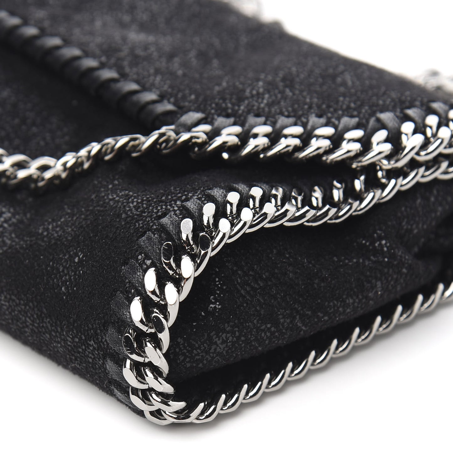 Shaggy Deer Tiny Falabella Fold Over Tote Black