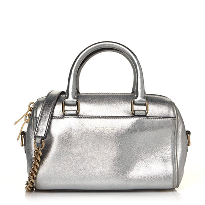 Saint Laurent Metallic Calfskin Classic Toy Duffle Silver 1 of 14