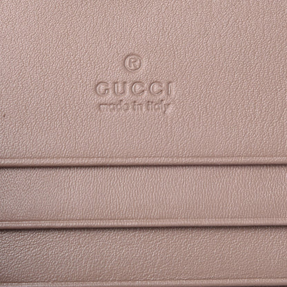 Gucci Calfskin Matelasse GG Marmont Card Case Wallet Porcelain Rose 6 of 8