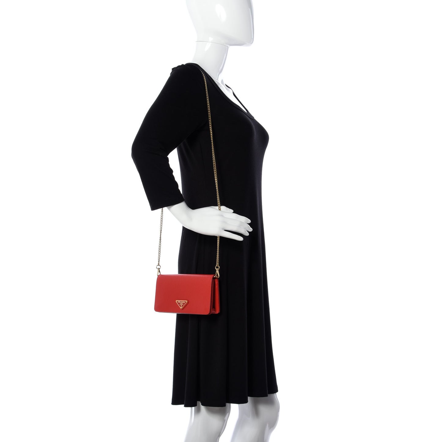 Vitello Move Triangle Logo Mini Crossbody Bag Lacca