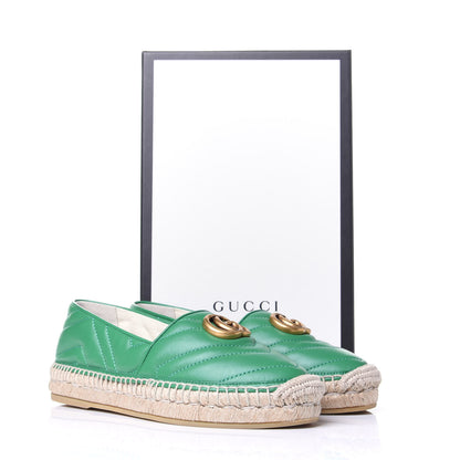 Gucci Nappa Matelasse GG Marmont Espadrilles 36 New Shamarock 11 of 11