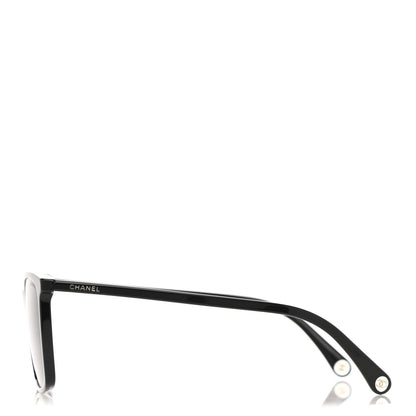 Chanel Acetate Polarized Square Sunglasses 5447 Black 3 of 8