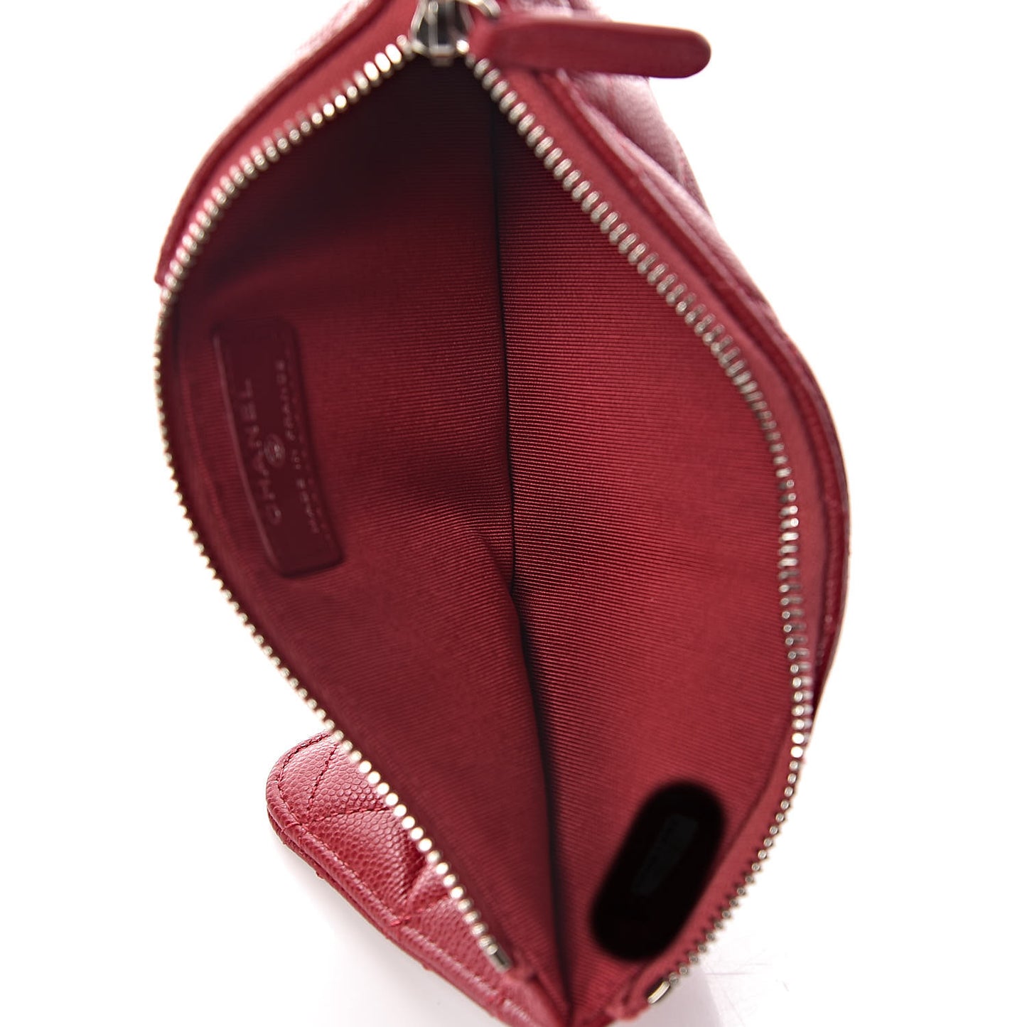 Caviar Quilted Classic iPhone Pouch Pink