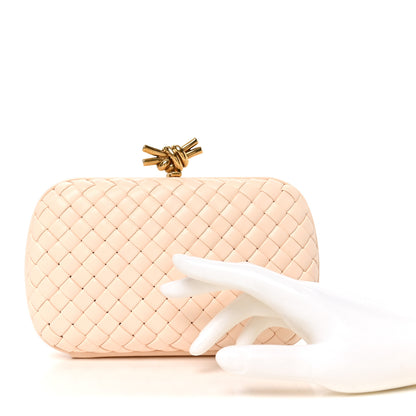 Bottega Veneta Nappa Intrecciato Minaudiere Knot Clutch Lotus 2 of 8