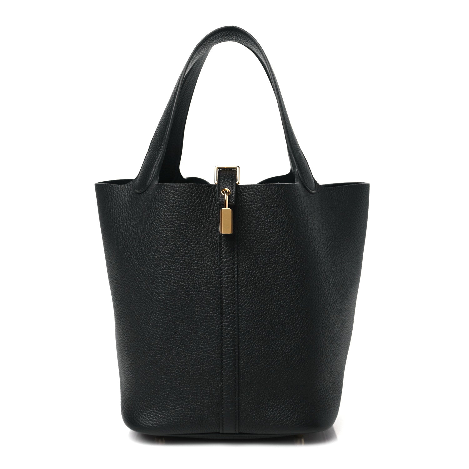 Hermes Taurillon Clemence Picotin Lock 22 MM Black 1 of 11