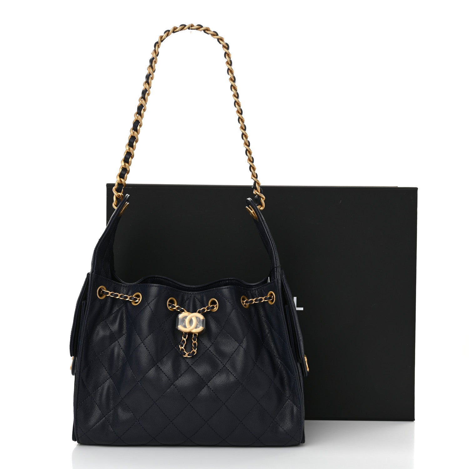 Chanel Caviar Quilted Small Chanel 25 Handbag Dark Navy 11 of 11