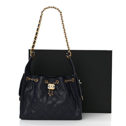 Chanel Caviar Quilted Small Chanel 25 Handbag Dark Navy 11 of 11