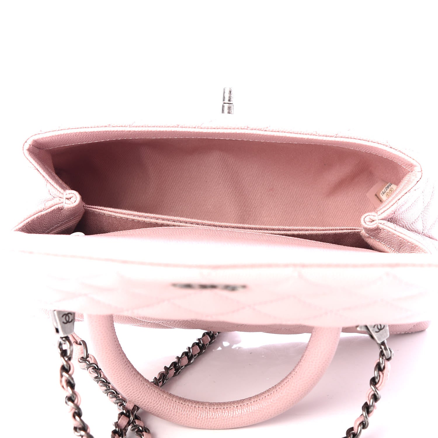 Chanel Caviar Quilted Mini Coco Handle Flap Pink 5 of 9